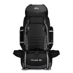 90L Tactical Camping Reflective Strip Rucksack Waterproof Hiking Outdoor Sport Daypack Molle Mountaineering Backpack Luggage Bag
