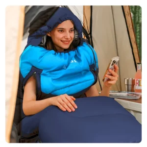 1 piece ultramarine outdoor winter thickened cold-proof camping car office nap multifunctional hand-in sleeping bag blanket