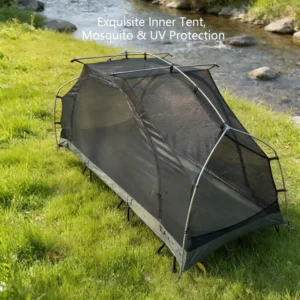 Survival Gear Equipment Ultralight 1 Person Trip Tent Quick Setup 2 Layer Portable Hiking Shelter Must Have Camping Accessories