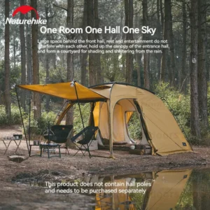 Naturehike Dune 7.6 Camping Tent 2 People 4 Season Tents PU2000mm Outdoor Hiking Ultralight Tent With Chimney Screen Window