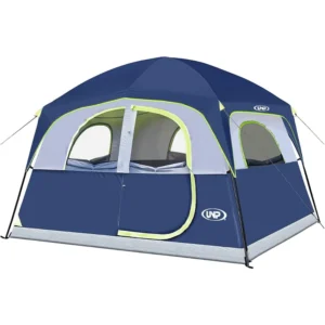 Tents 6 Person Waterproof Windproof Easy Setup,Double Layer Family Camping Tent with 1 Mesh Door & 5 Large Mesh Windows