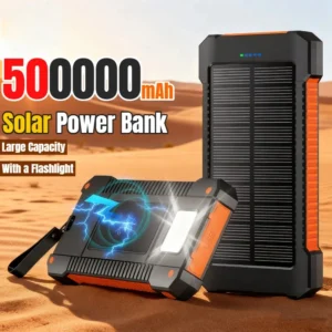 Lenovo 500000mAh Waterproof Outdoor Solar Power Bank Dual USB Travel Portable Solar Phone Charger Solar Powerbanks For Camping