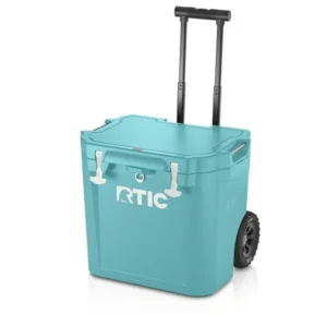 Beach, camping, picnic, fishing, boat, barbecue cooler: rotomolded ultra-tough hard insulated portable ice chest box in black w