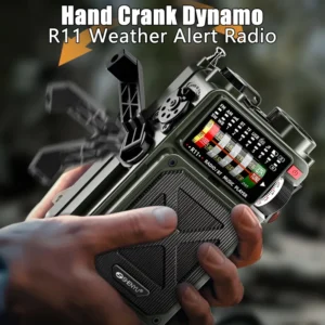 Hand-operated Emergency Solar Bluetooth Outdoor Camping Alarm Radio Multi-band Earthquake Prevention Solar Radio With Flashlight