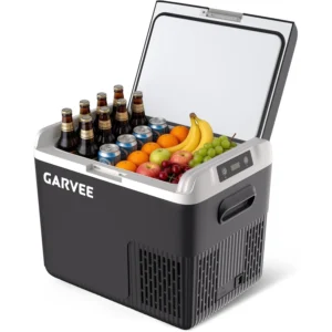 19 Quart Portable Car Refrigerator, 12V/24V DC & 100-240V AC Compressor Freezer, -4°F~68°F Fast Cooling Mini Fridge for Car, Camping, Travel, RV, Truck, Home Use