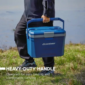 Insulated Portable Cooler 20L/21qt, Hard Cooler Ice Chest for Camping, Beach, Fishing, Boating