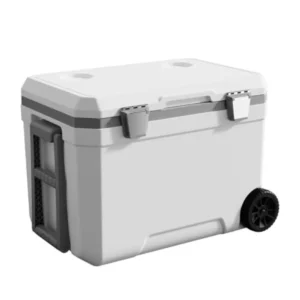 Ultra-Light Wheelded Cooler Insulated Portable Ice Chest 47.5 Quarts for Beach, Beverage, Camping, Beverage, Picnic, Fishing, B