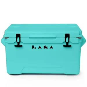 Beach, boat, camping, tailgate cooler 45 quart rotomolded hard cooler in gray, ultra-insulated for 10-day ice retention, holds